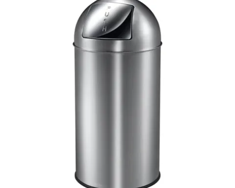 EKO Mülleimer mit Pushdeckel Pushcan 40 l edelstahl