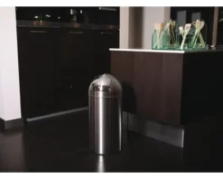 EKO Mülleimer mit Pushdeckel Pushcan 40 l edelstahl