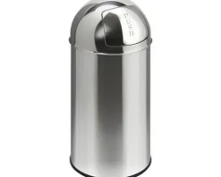 EKO Mülleimer mit Pushdeckel Pushcan 40 l edelstahl