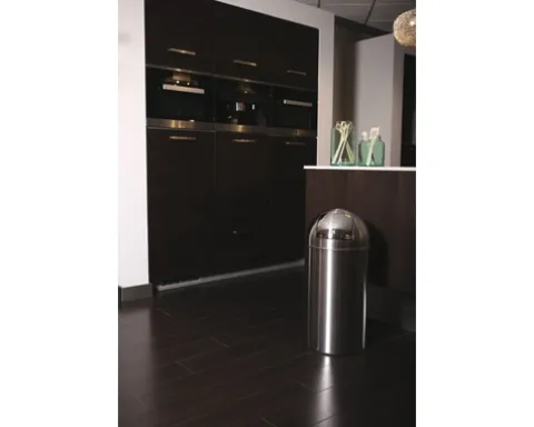 EKO Mülleimer mit Pushdeckel Pushcan 40 l edelstahl