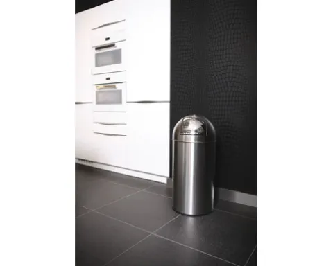 EKO Mülleimer mit Pushdeckel Pushcan 40 l edelstahl
