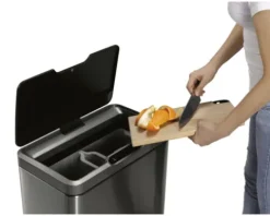 EKO Mülleimer mit Sensor Mirage Anzahl Fächer 2 20 Liter 20 Liter edelstahl matt