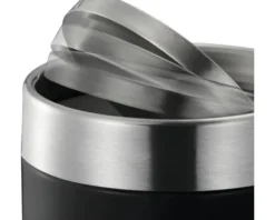 EKO Schwingdeckeleimer Fandy 1,5 l schwarz edelstahl