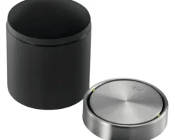 EKO Schwingdeckeleimer Fandy 1,5 l schwarz edelstahl