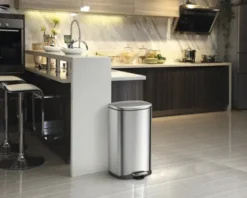 EKO Treteimer Della 50 l edelstahl matt