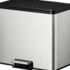 EKO Treteimer EcoCasa III Anzahl Fächer 2 2x15 Liter silber