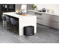 EKO Treteimer EcoCasa III Anzahl Fächer 2 20 Liter 9 Liter schwarz