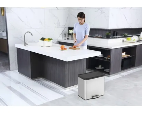 EKO Treteimer EcoCasa III Anzahl Fächer 2 20 Liter 9 Liter silber