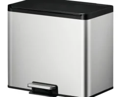 EKO Treteimer EcoCasa III Anzahl Fächer 2 20 Liter 9 Liter silber