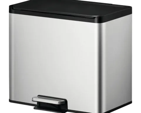 EKO Treteimer EcoCasa III Anzahl Fächer 2 20 Liter 9 Liter silber