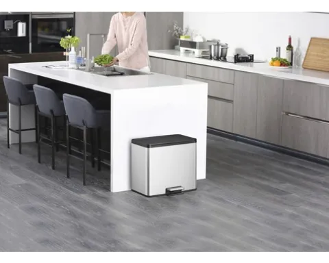 EKO Treteimer EcoCasa III Anzahl Fächer 2 20 Liter 9 Liter silber