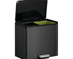 EKO Treteimer EcoCasa III Anzahl Fächer 2 2x 15 Liter schwarz