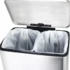 EKO Treteimer E-Cube Anzahl Fächer 2 10 Liter 9 Liter edelstahl matt