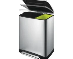 EKO Treteimer E-Cube Anzahl Fächer 2 10 Liter 9 Liter edelstahl matt