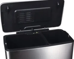 EKO Treteimer E-Cube Anzahl Fächer 2 28 Liter 18 Liter edelstahl matt