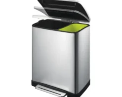 EKO Treteimer E-Cube Anzahl Fächer 2 28 Liter 18 Liter edelstahl matt