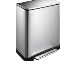 EKO Treteimer E-Cube Anzahl Fächer 2 28 Liter 18 Liter edelstahl matt