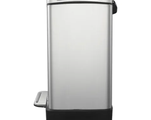 EKO Treteimer E-Cube 12 l edelstahl matt