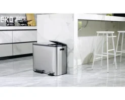 EKO Treteimer EKO Casa Anzahl Fächer 3 2x 15 Liter 1x 15 Liter silber