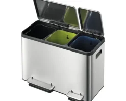 EKO Treteimer EKO Casa Anzahl Fächer 3 2x 15 Liter 1x 15 Liter silber