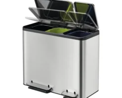 EKO Treteimer EKO Casa Anzahl Fächer 3 2x 15 Liter 1x 15 Liter silber