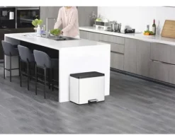 EKO Treteimer EKO Casa III Anzahl Fächer 2 2x 15 Liter weiß schwarz