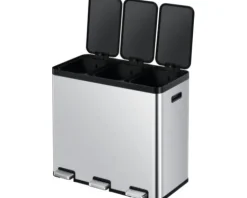 EKO Treteimer Essential Anzahl Fächer 3 3x 20 Liter silber