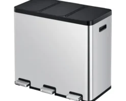 EKO Treteimer Essential Anzahl Fächer 3 3x 20 Liter silber