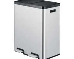 EKO Treteimer Essential Anzahl Fächer 2 2x 30 Liter silber