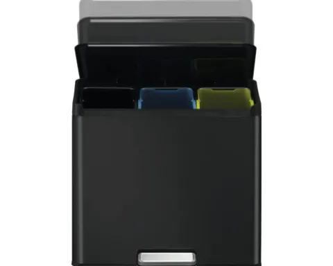 EKO Treteimer Essential Anzahl Fächer 3 3x 9 Liter schwarz