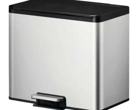 EKO Treteimer Essential Anzahl Fächer 3 3x 9 Liter silber
