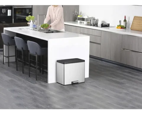 EKO Treteimer Essential Anzahl Fächer 3 3x 9 Liter silber