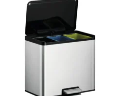 EKO Treteimer Essential Anzahl Fächer 3 3x 9 Liter silber