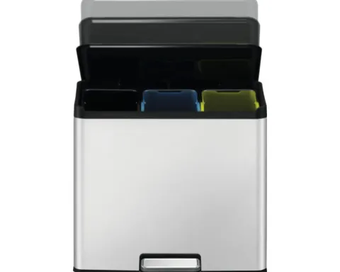 EKO Treteimer Essential Anzahl Fächer 3 3x 9 Liter silber