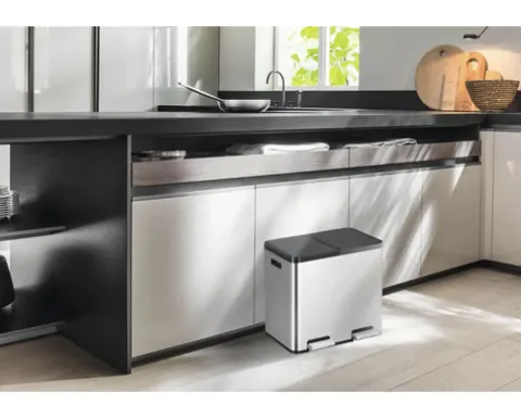 EKO Treteimer Essential Anzahl Fächer 2 44 l silber