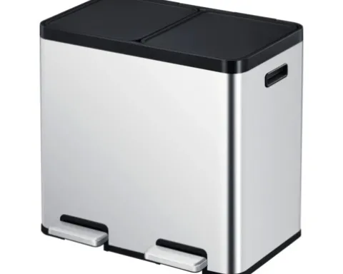 EKO Treteimer Essential Anzahl Fächer 2 44 l silber