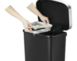 EKO Treteimer Hana 1 Anzahl Fächer 2 x 25 Liter schwarz