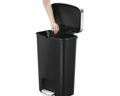 EKO Treteimer Hana 1 Anzahl Fächer 2 x 25 Liter schwarz