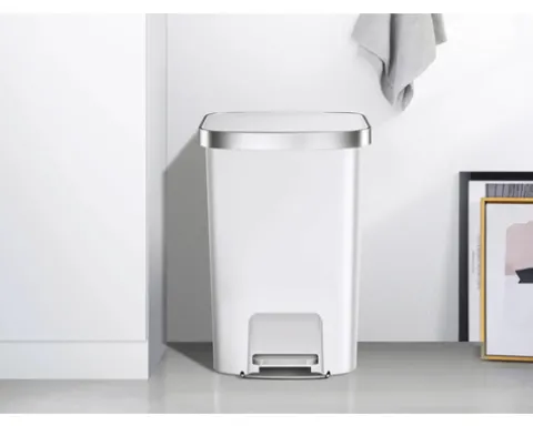 EKO Treteimer Hana 1 Anzahl Fächer 2 x 25 Liter weiß