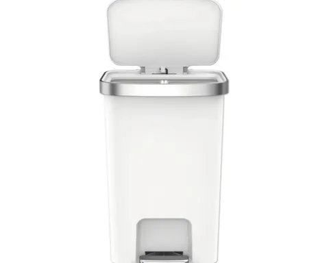 EKO Treteimer Hana 1 Anzahl Fächer 2 x 25 Liter weiß