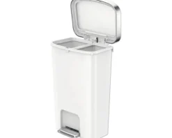 EKO Treteimer Hana 1 Anzahl Fächer 2 x 25 Liter weiß