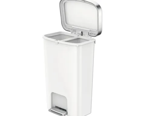 EKO Treteimer Hana 1 Anzahl Fächer 2 x 25 Liter weiß