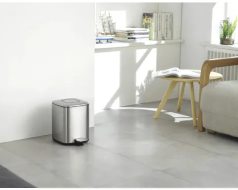 EKO Treteimer Regent 6 l edelstahl matt