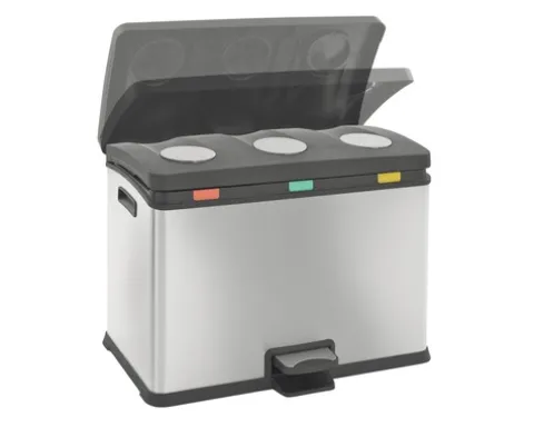 EKO Treteimer Rejoice Anzahl Fächer 3 3x 12 l edelstahl matt