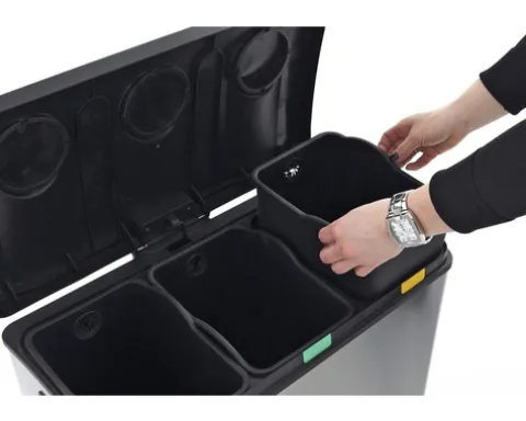 EKO Treteimer Rejoice Anzahl Fächer 3 3x 12 l edelstahl matt