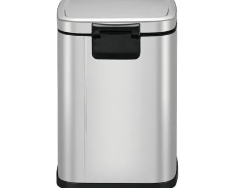 EKO Treteimer Stella 6 l edelstahl bürstfinish matt