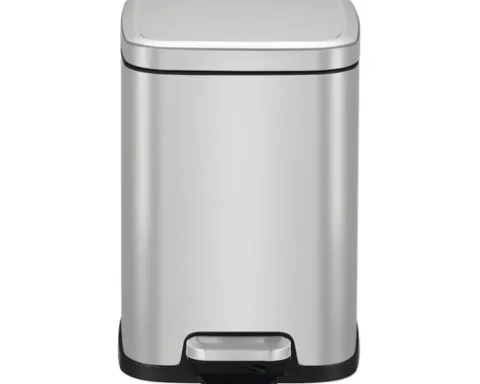 EKO Treteimer Stella 6 l edelstahl bürstfinish matt