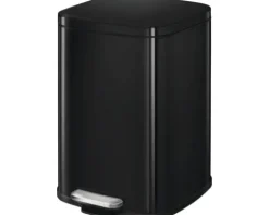 EKO Treteimer Stella 6 l schwarz glänzend