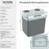 Elektrische Kühl- und Wärmebox tectake Steckdosen- und Autoanschluss 32 l Fassungsvermögen grau