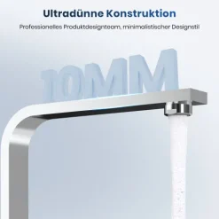 EMKE Küchenarmatur 30×22 cm 3/8’’ Anschluss Spültischarmatur Edelstahl Einhebelmischer F26 Chrom